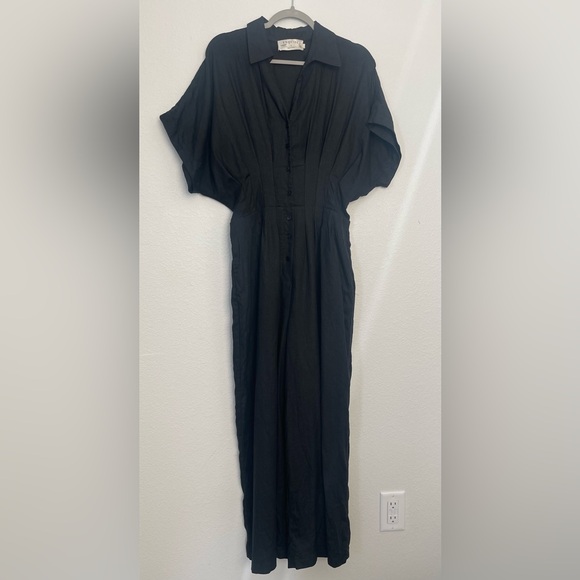 Anthropologie Exquise Black Tobie Jumpsuit | Minimalist | size medium - Picture 4 of 7